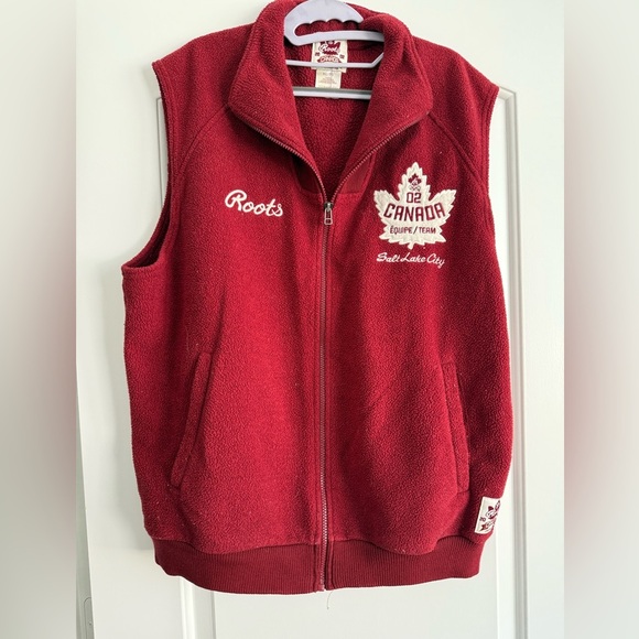 Roots 2002 Salt Lake City Olympic Fleece Vest size XL - Picture 1 of 2